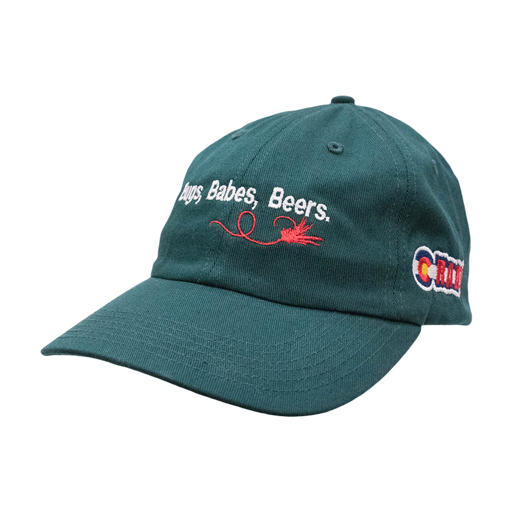 COLORADO FLY FISHING TROUT HAT BUGS BABES BEERS - UNSTRUCTURED