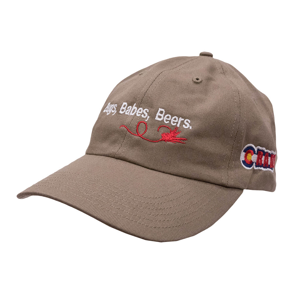 COLORADO FLY FISHING TROUT HAT BUGS BABES BEERS - UNSTRUCTURED