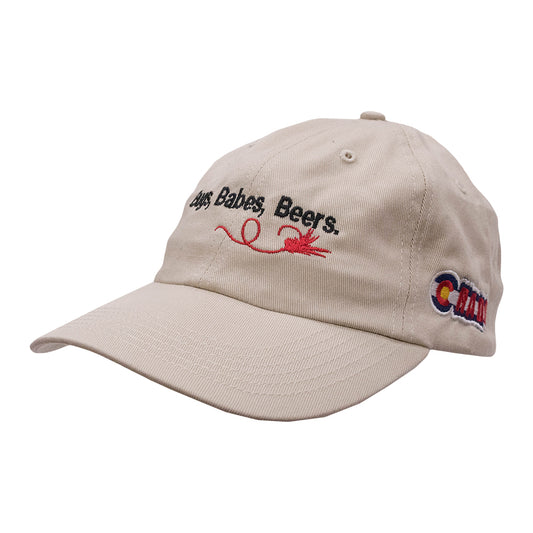 COLORADO FLY FISHING TROUT HAT BUGS BABES BEERS - UNSTRUCTURED