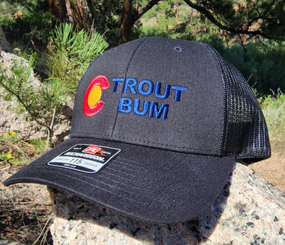 COLORADO FLY FISHING TROUT HAT-TROUT BUM - LO PRO TRUCKER