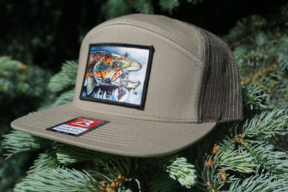 COLORADOFLYFISHINGTROUTHAT "DRIPPY BROWN"- HI PRO 7 PANEL TRUCKER