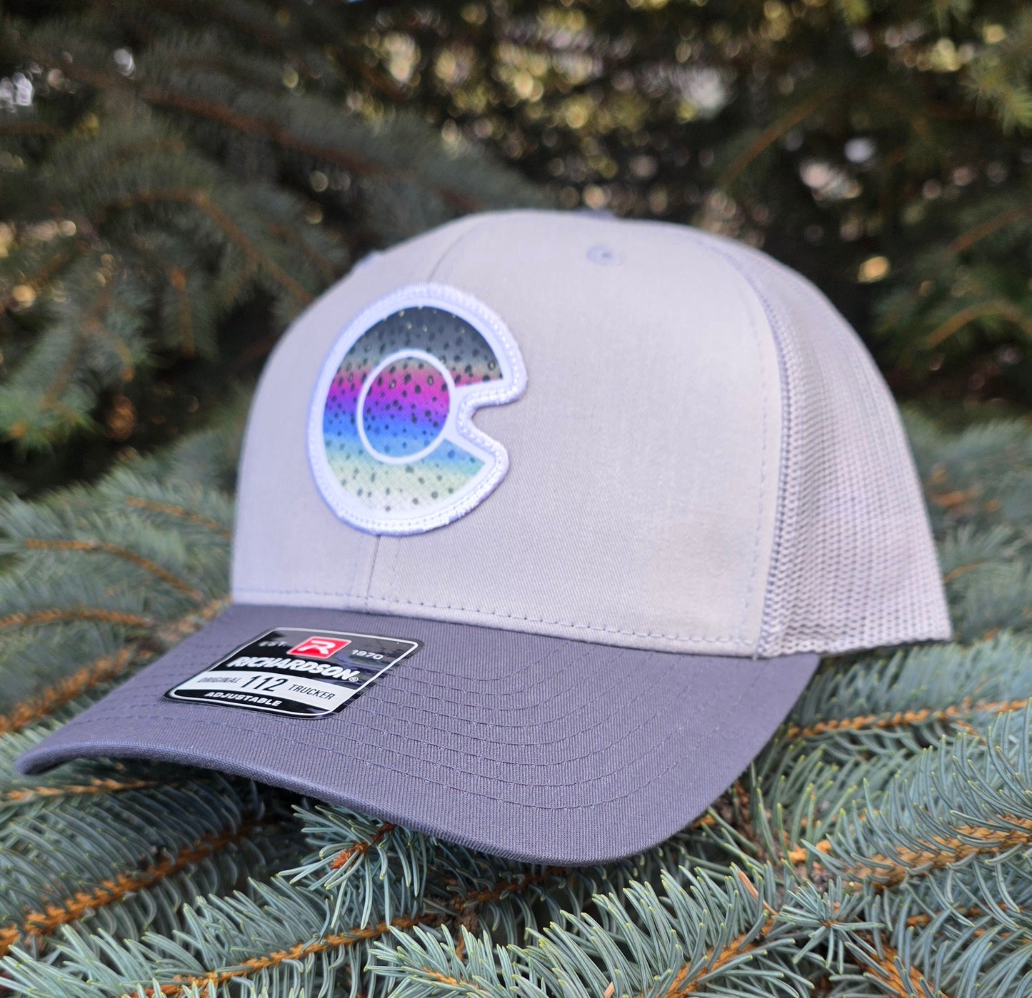 COLORADO FLYFISHING TROUT HAT- 112 RAINBOW TROUT PATCH)