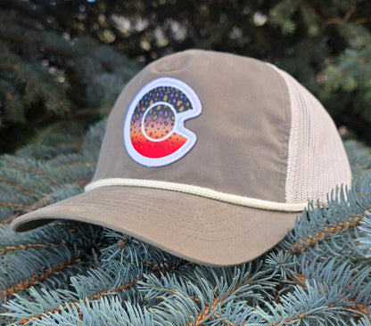 COLORADO FLYFISHING TROUT HAT- 939 BACHELOR OUTDOOR LIFESTYLE- BROOK TROUT