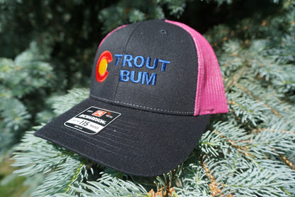 COLORADO FLY FISHING TROUT HAT-TROUT BUM - LO PRO TRUCKER