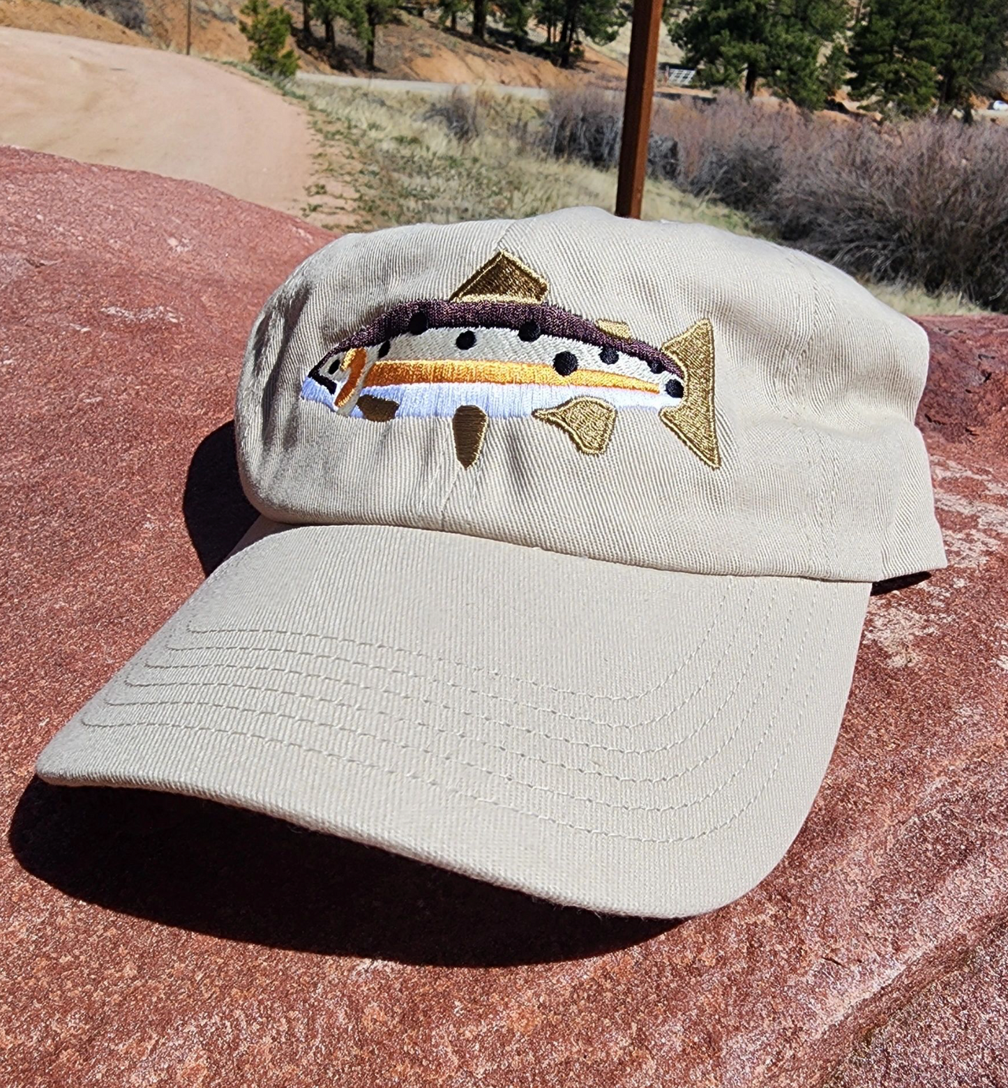 COLORADO FLY FISHING TROUT HAT BROWN-UNSTRUCTURED