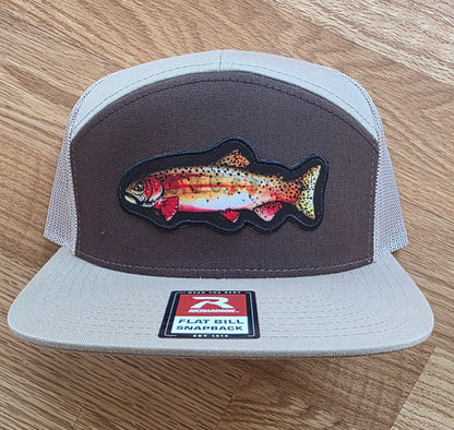 COLORADO FLYFISHING TROUT HAT CUTTHROAT-HI PRO 7 PANEL TRUCKER